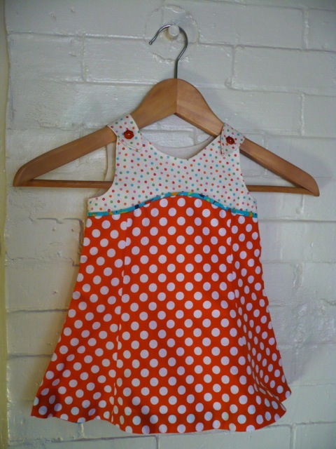 An O+S baby dress I sewed for Sasha when I was pregnant. I just couldn't resist after I found out I was having a girl!